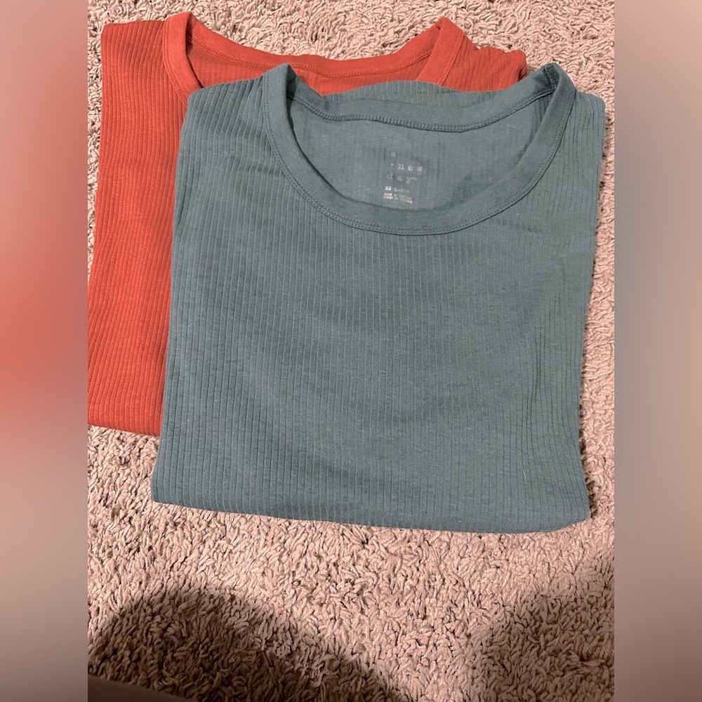 2 XXL A New Day Ribbed Tees